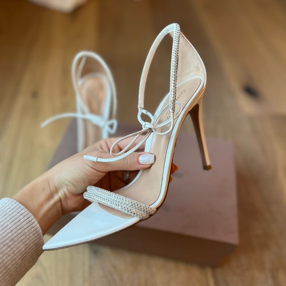 Gianvito Rossi Montecarlo - Highlighted with Crystals and White Leather - Picture 5 of 7